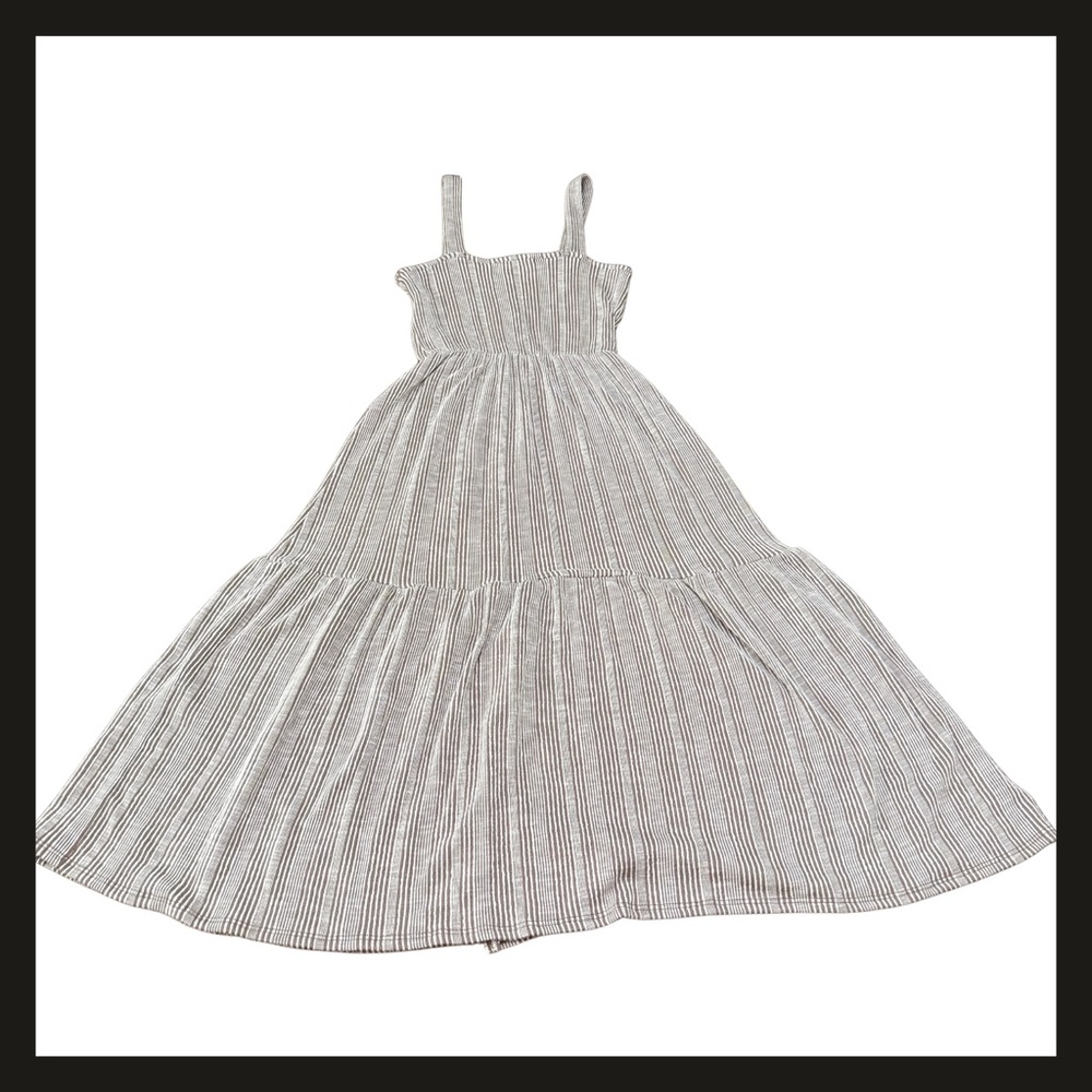 Caution to the Wind Striped Button Front Tiered Midi Sundress Women’s Small EUC - Picture 3 of 11